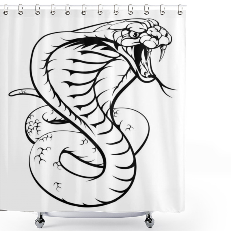 Personality  Cobra Snake Illustration shower curtains