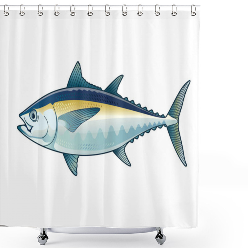 Personality  Tuna Blackfin Vector Illustration Shower Curtains