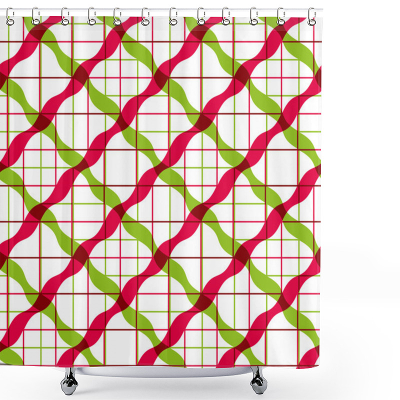 Personality  Retro Tiles Seamless Pattern, Vector Background. Shower Curtains