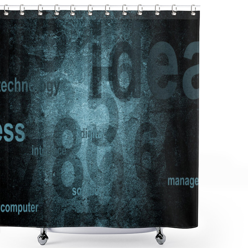 Personality  Numbers Technology Background Shower Curtains