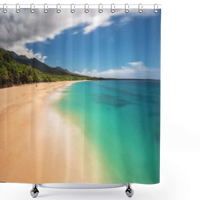 Personality  Dreamy Long Exposure Of Big Beach On The Island Of Maui, Hawaii Shower Curtains