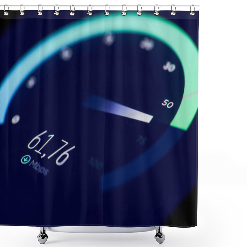 Personality  Checking Internet Speed Shower Curtains