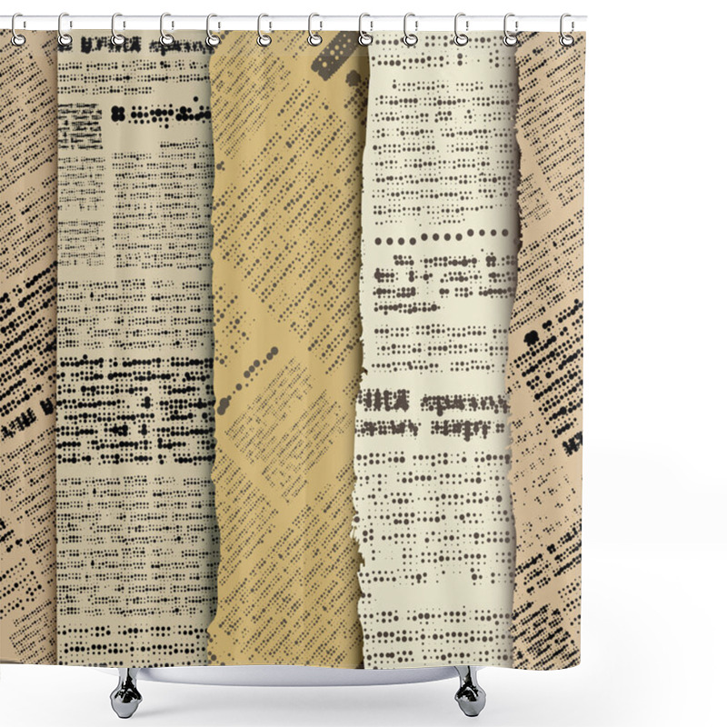 Personality  Scrapbook Newspaper Shower Curtains