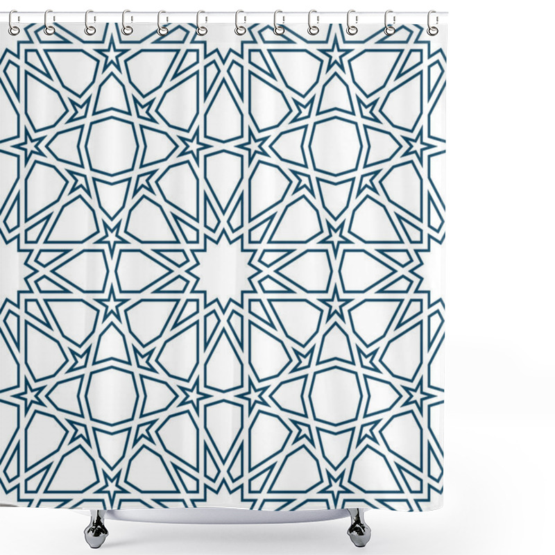 Personality  Geometric Islamic Seamless Pattern Shower Curtains