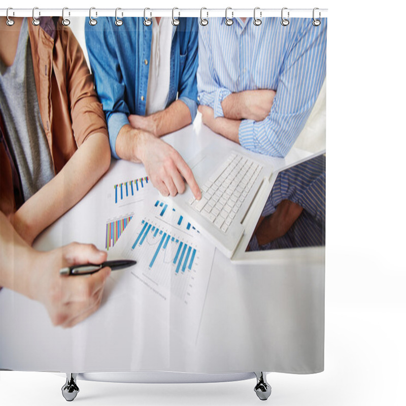 Personality  Business People Preparing Project Shower Curtains