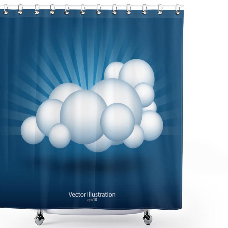 Personality  Abstract Cloud Vector Illustration. Shower Curtains