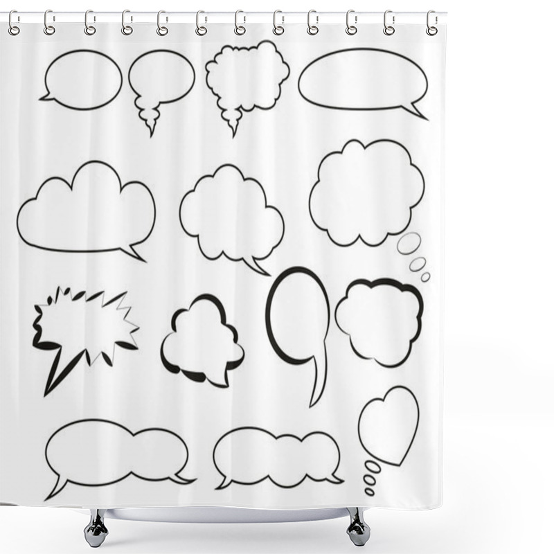 Personality  Speech Bubbles Shower Curtains