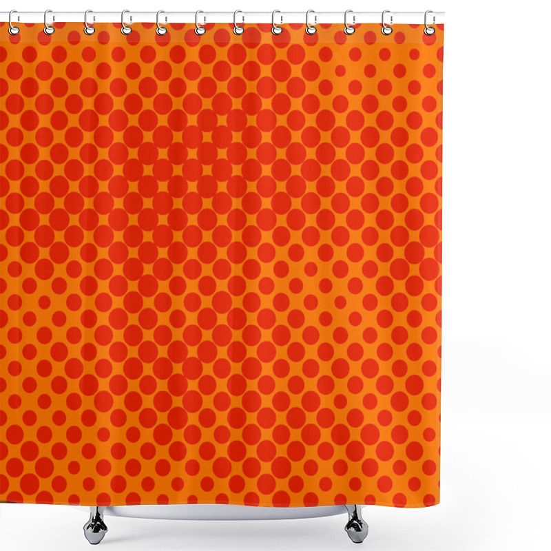 Personality  Orange Halftone Shower Curtains