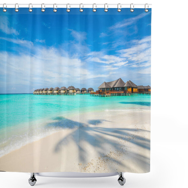 Personality  Beautiful Landscape Of Over Water Villas, Maldives Island, Indian Ocean Shower Curtains