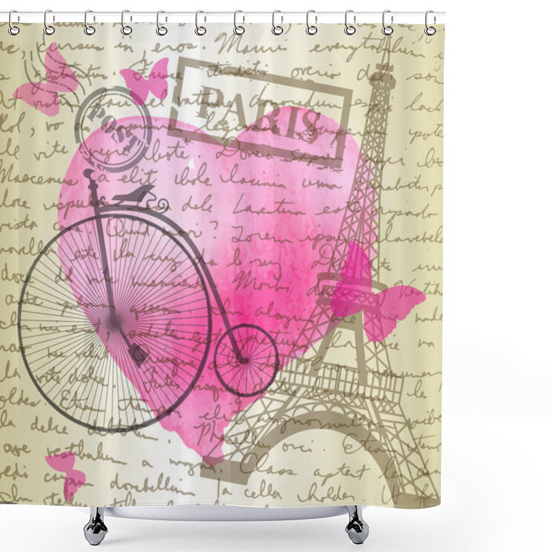 Personality  Table Top With Sketching Paper Shower Curtains