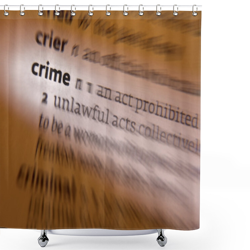 Personality  Crime - Dictionary Definition Shower Curtains