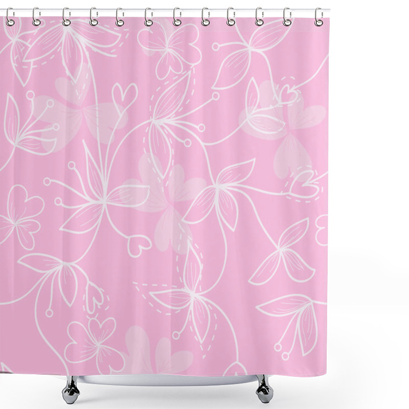 Personality  Pink Background Shower Curtains