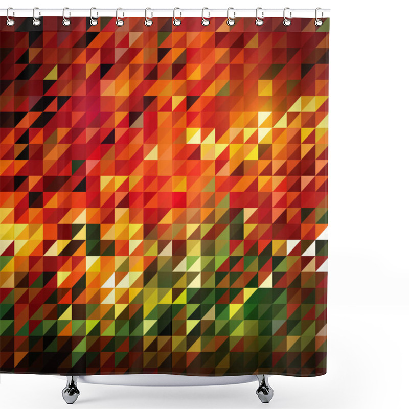 Personality  Abstract Triangle Tiles Shower Curtains