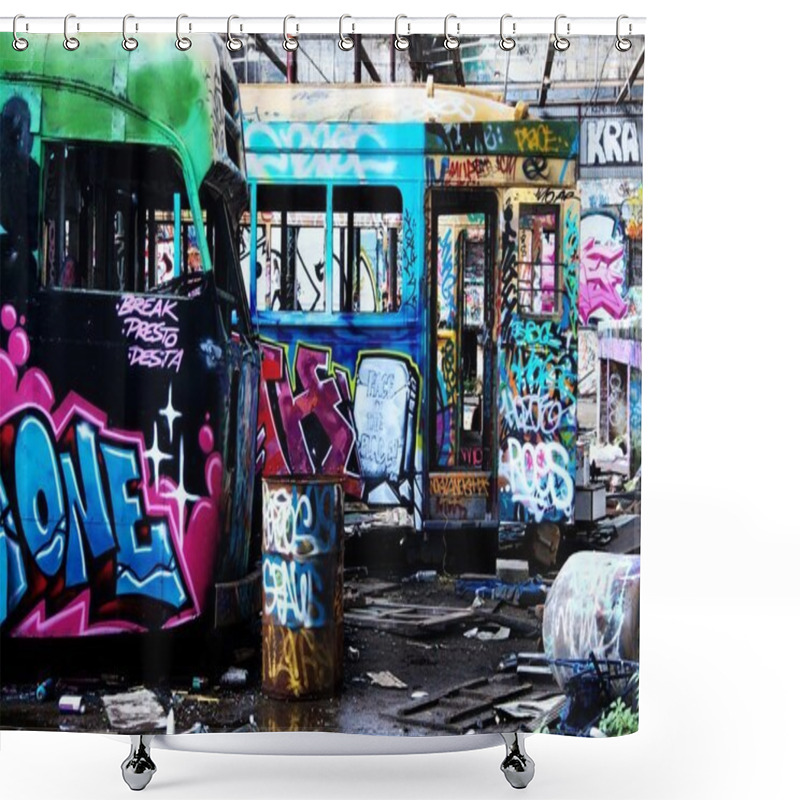 Personality  Graffiti Shower Curtains