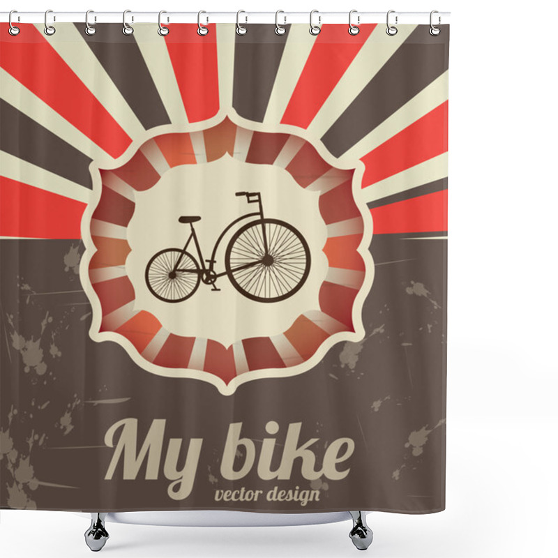 Personality  My Bike Shower Curtains