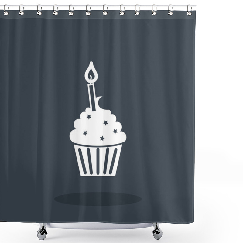 Personality  Cupcake Web Icon Shower Curtains