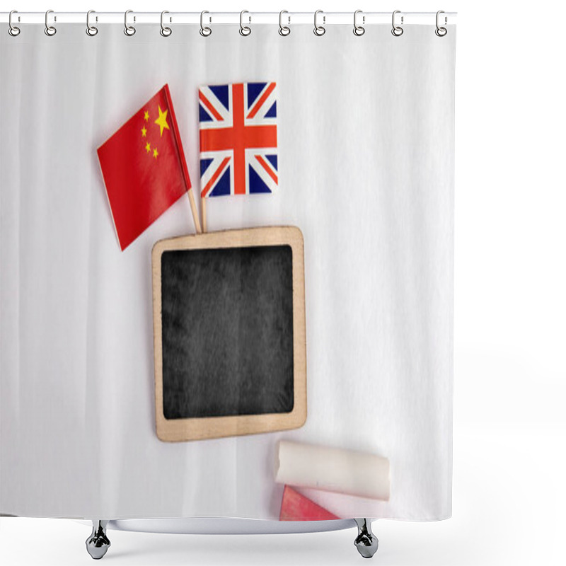 Personality  British And Chinese Flags Shower Curtains