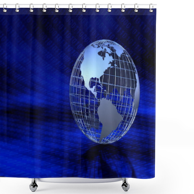 Personality  Silver Globe Shower Curtains