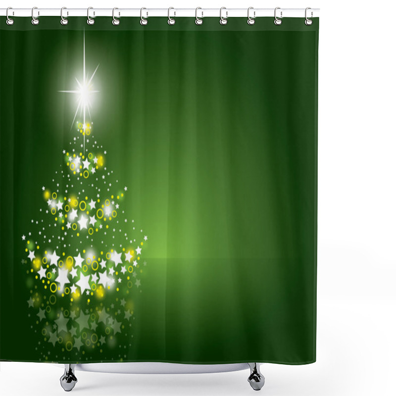 Personality  Christmas Background. Illustration. Shower Curtains