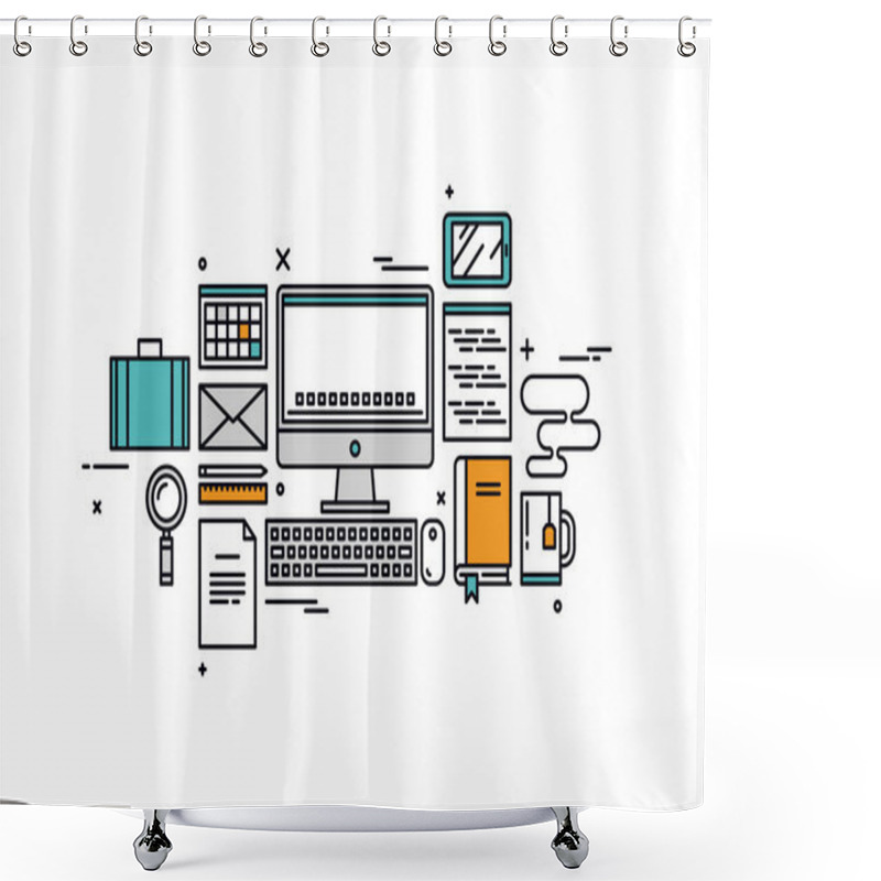 Personality  Coding And Programming Equipment Shower Curtains