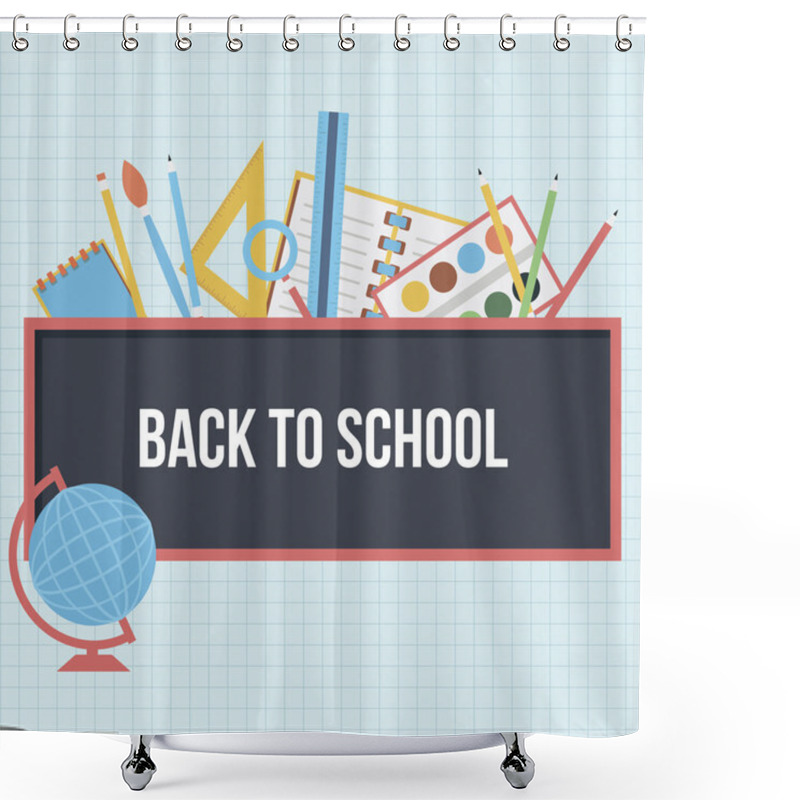 Personality  Back To School Background Shower Curtains