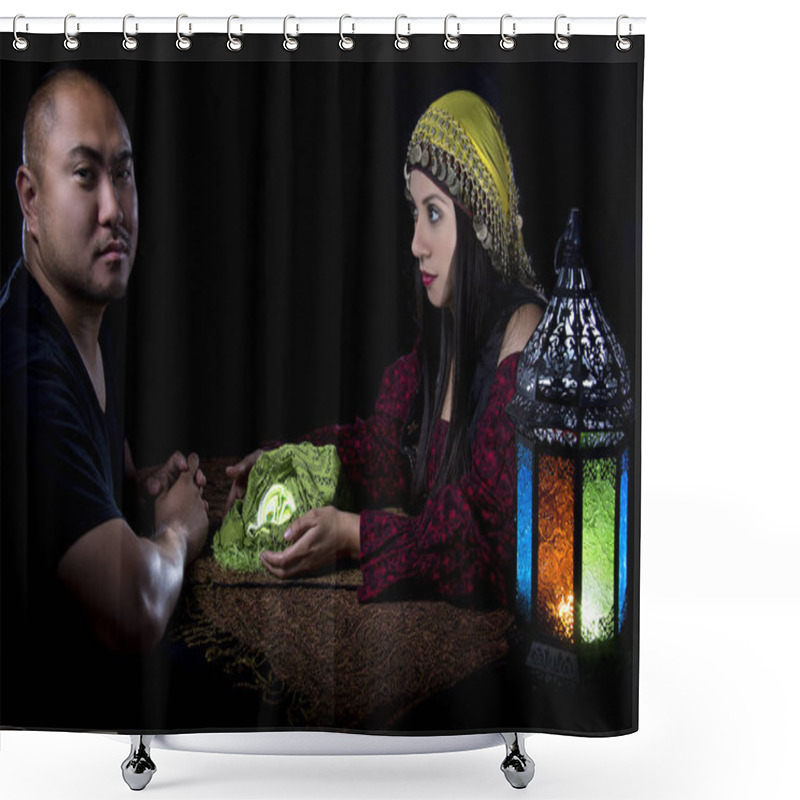 Personality  Psychic Reading Client And Fortune Teller Shower Curtains