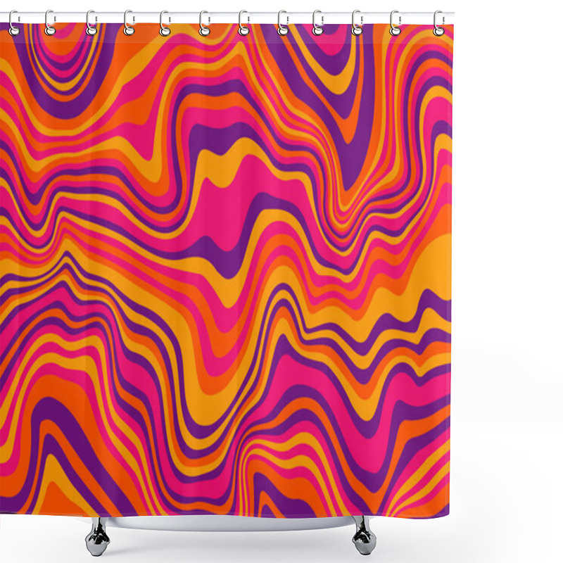 Personality  Abstract Psychedelic Groovy Background. Abstract Background. Vector Illustration. Shower Curtains