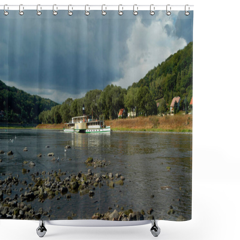 Personality  Inland Navigation On The Rivers For Passangers Shower Curtains