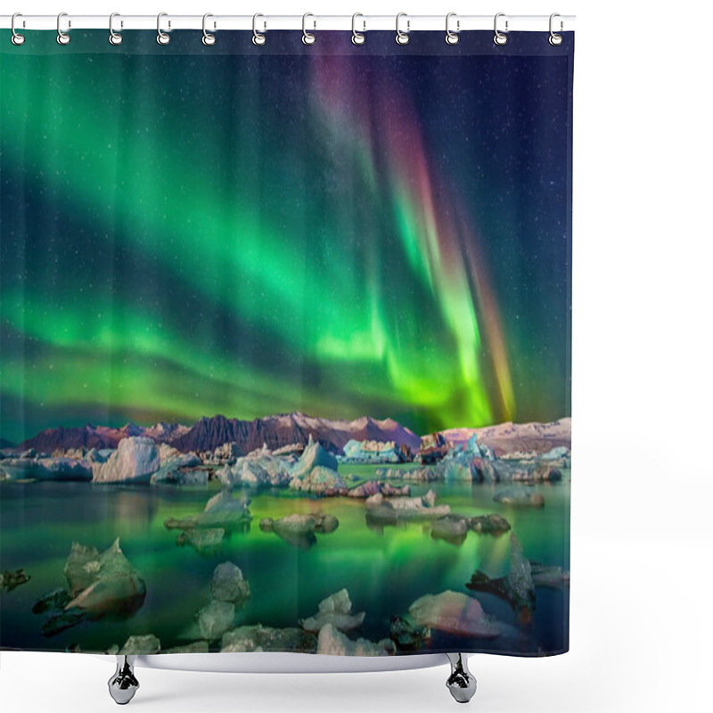 Personality  Fantastic Aurora Borealis Over The Sea And Snowy Mountains At Night. Northern Lights With Glaciers And Reflection In Water On Foreground. Starry Sky With Polar Lights. Winter Ice Landscape With Aurora Shower Curtains