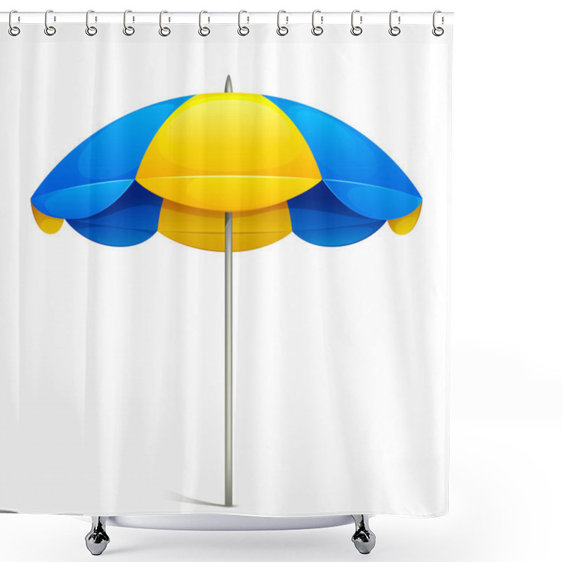 Personality  Beach Umbrella Shower Curtains