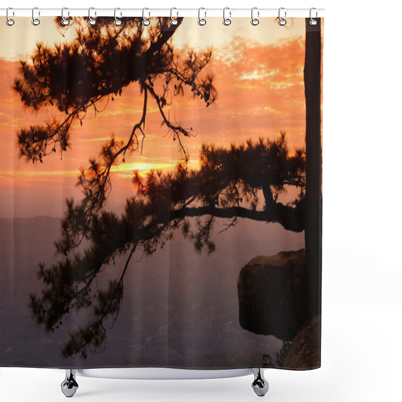 Personality  Sunrise View Point At Phukradung National Park, Loei Province, T Shower Curtains