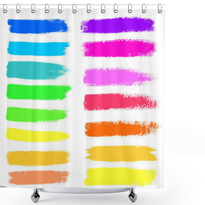 Personality  Paint Brush Strokes Shower Curtains