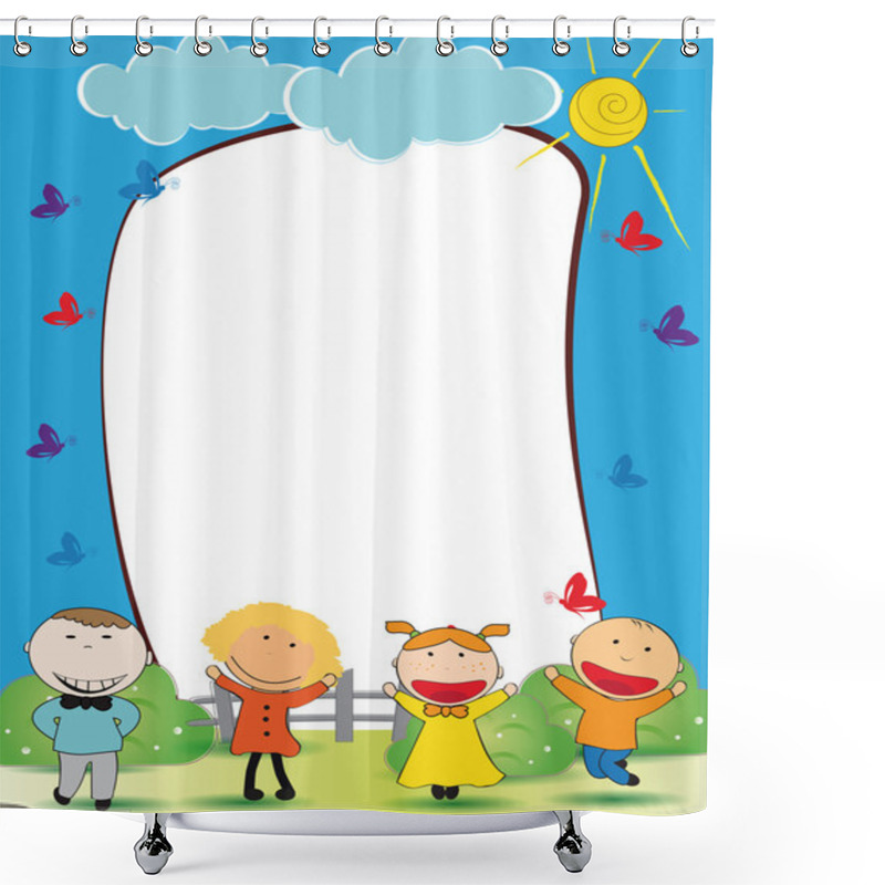 Personality  Kids Frame Shower Curtains