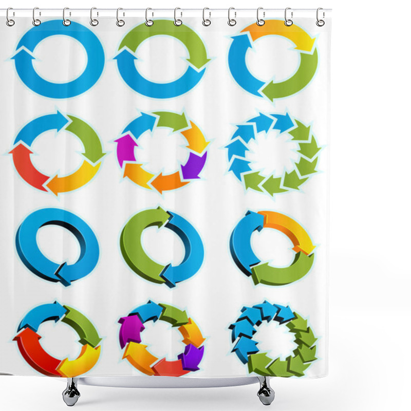 Personality  Arrow Circles Shower Curtains