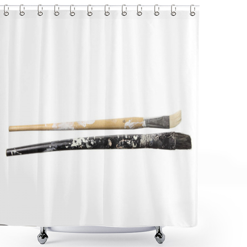 Personality  Dirty Paint Brushes Shower Curtains