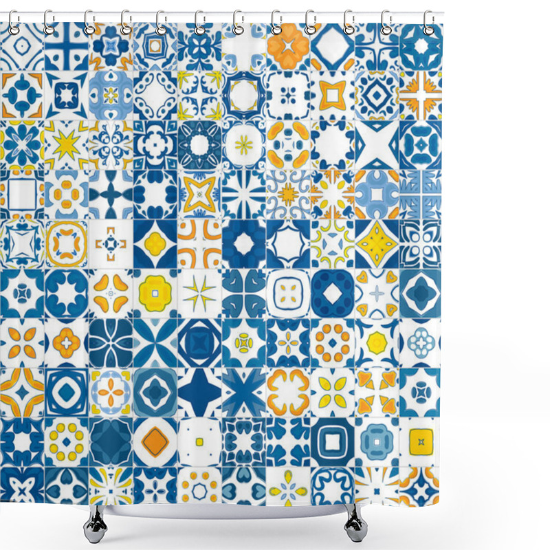 Personality  Portuguese Tiles Shower Curtains