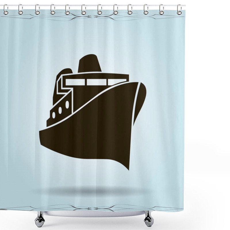 Personality  Ship Sign Icon Shower Curtains