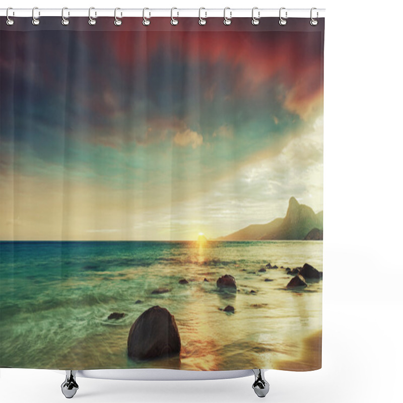 Personality  Sunrise Shower Curtains