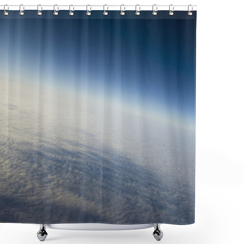 Personality  Blue Sky And Puffy Clouds Shower Curtains