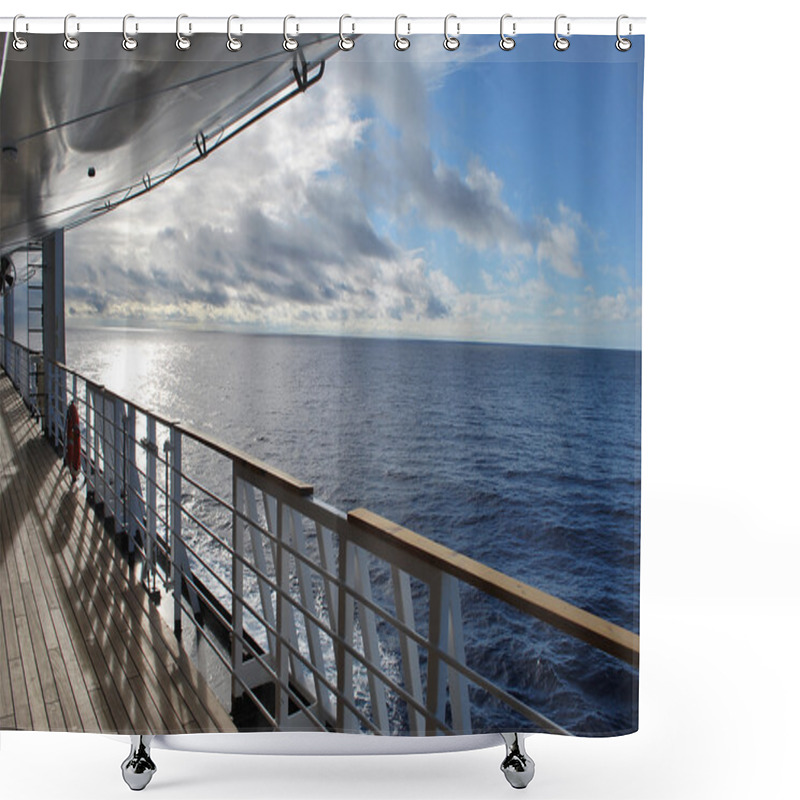 Personality  Ocean View From A Cruise Ship Deck Shower Curtains