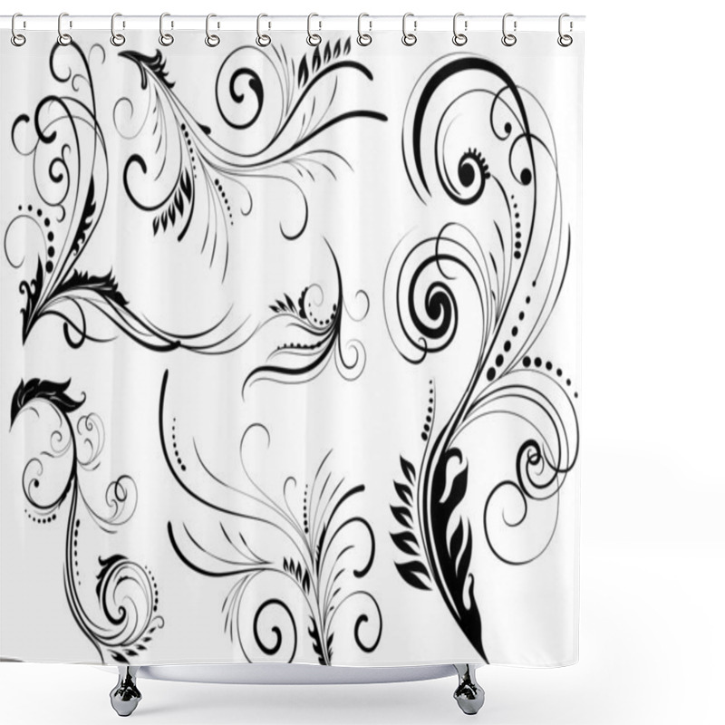 Personality  Design Elements Shower Curtains