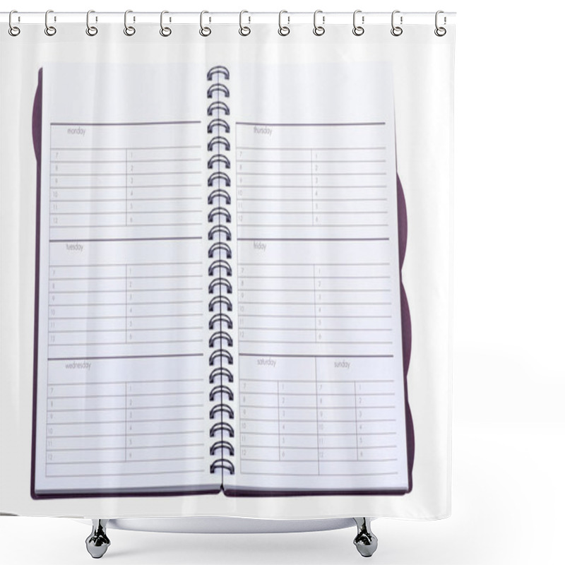 Personality  Weekly Planner Isolated Shower Curtains