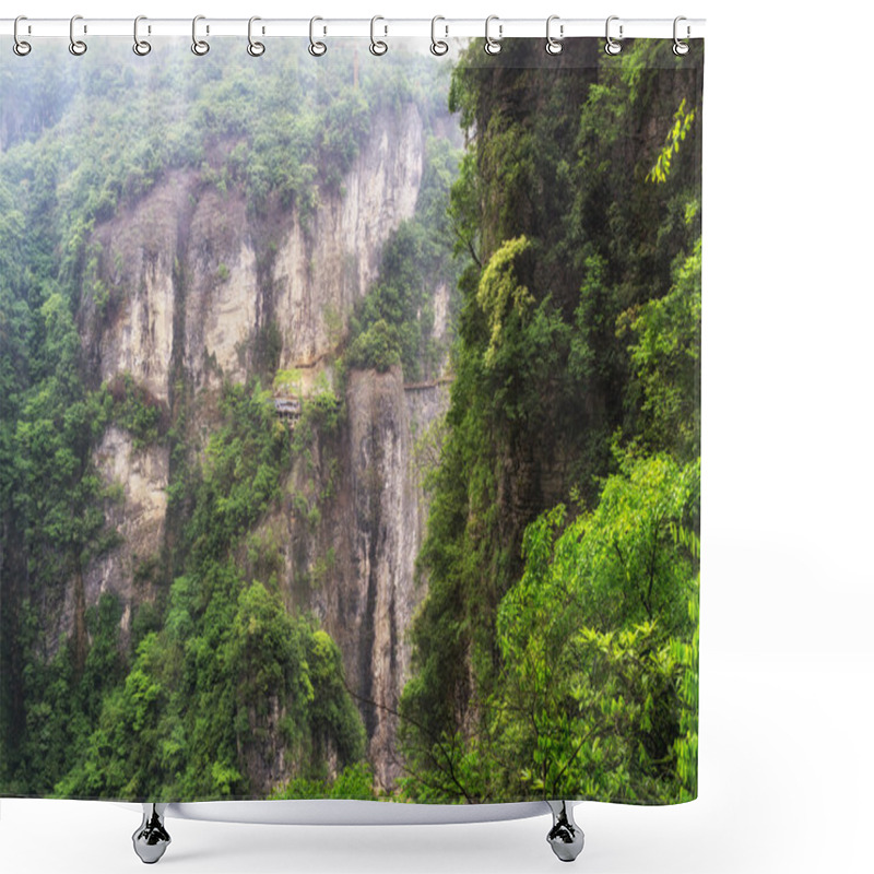 Personality  Zhangjiajie Grand Canyon Daxiagu Shower Curtains