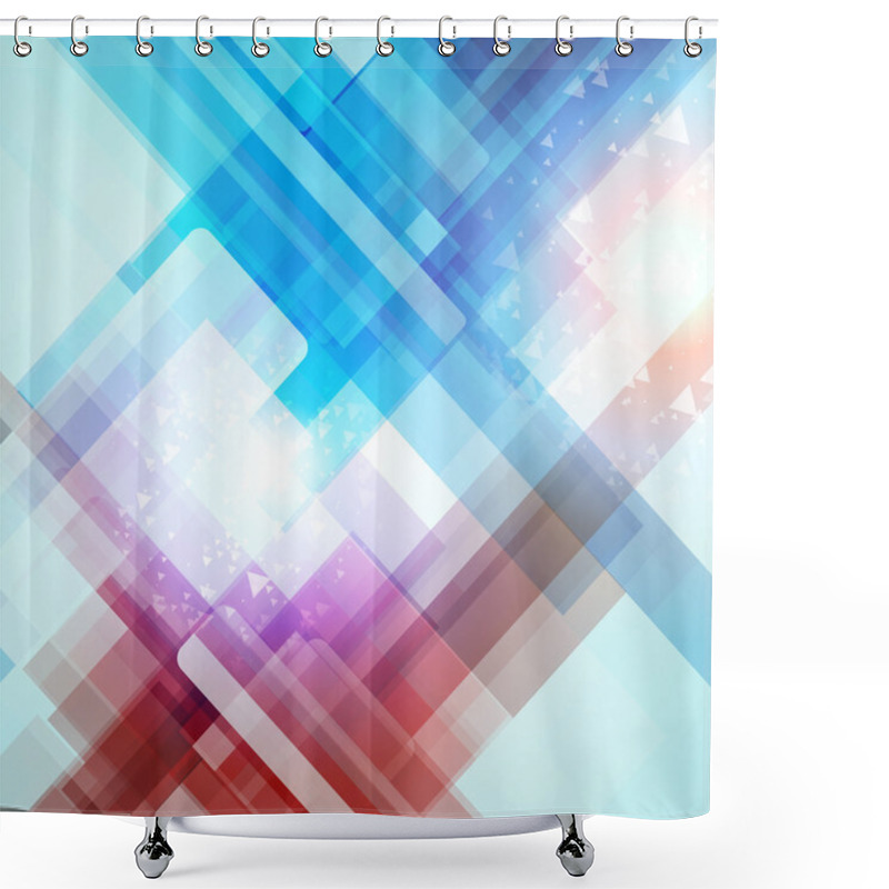 Personality  Abstract Technology Futuristic Lines Vector Background  Shower Curtains