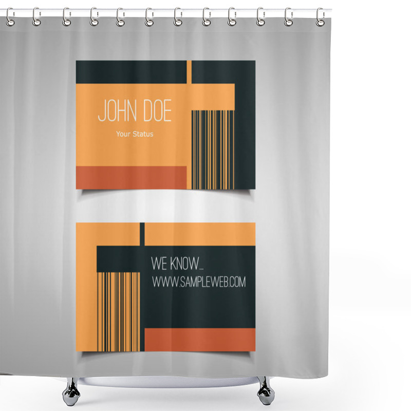 Personality  Business Or Gift Card Design With Abstract Background Shower Curtains