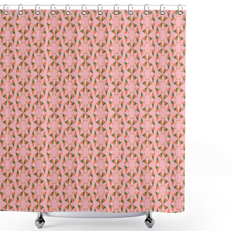 Personality  Seamless Abstract Background With Geometric Elements Shower Curtains