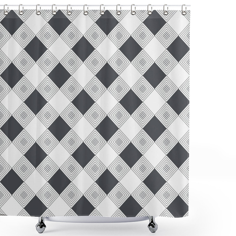 Personality  Plaid Seamless Pattern Shower Curtains