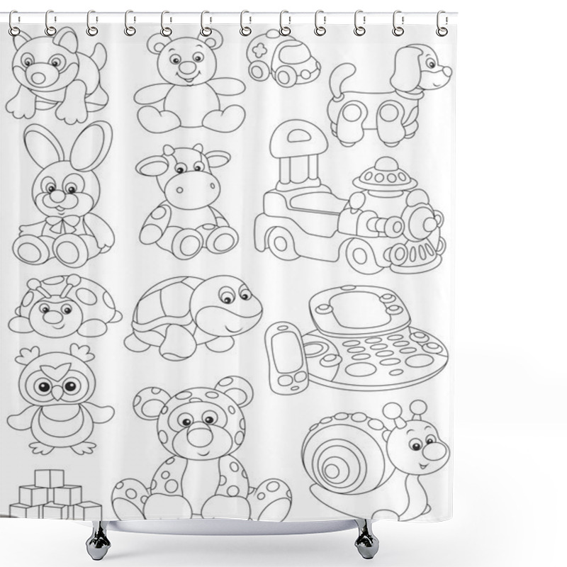 Personality  Toys Shower Curtains