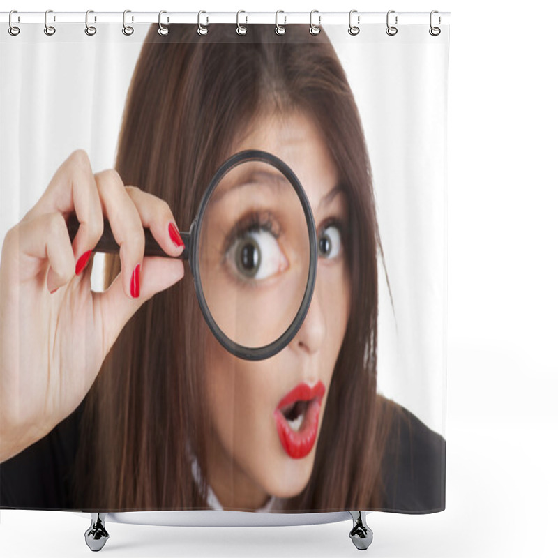 Personality  Through Magnifying Glass Shower Curtains