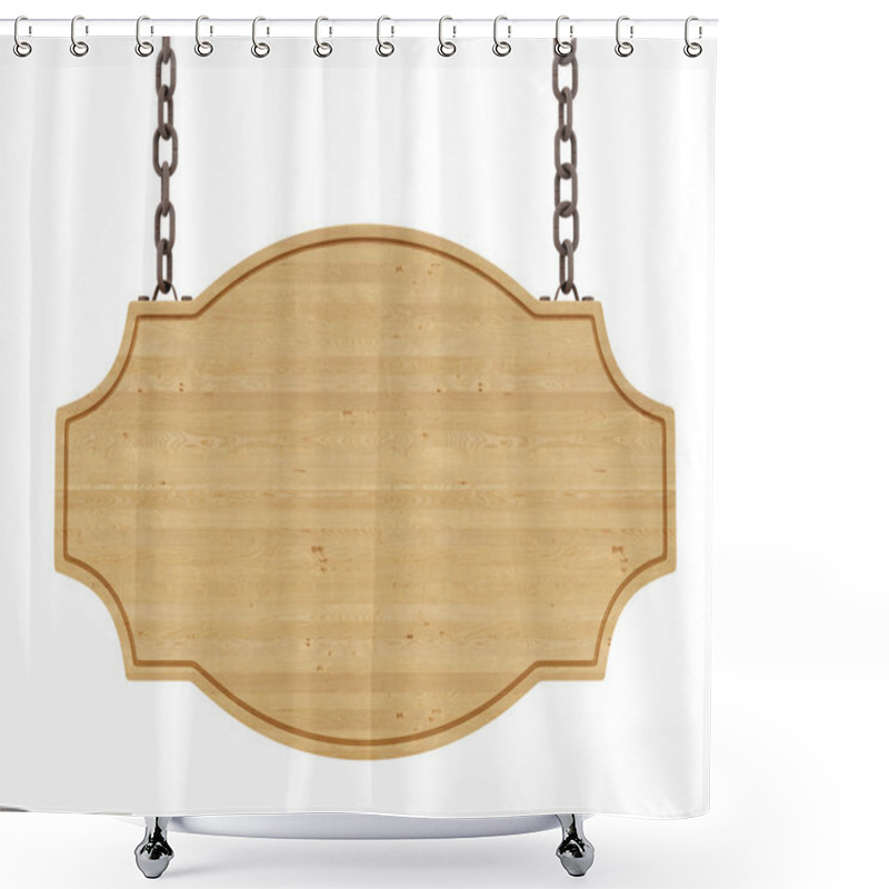 Personality  Wood Sign Shower Curtains